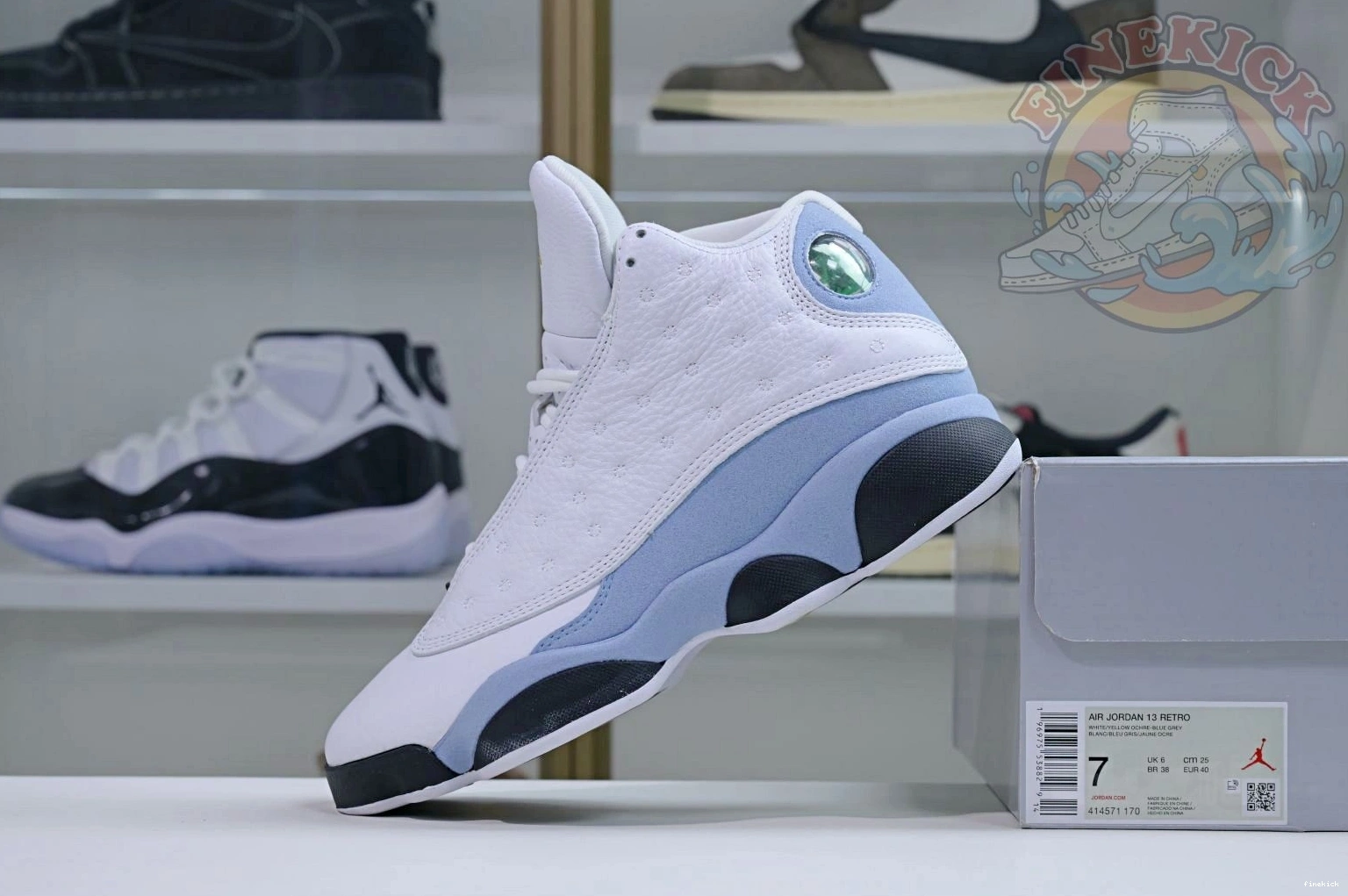 Air Grey” Jordan 13“Blue 0122
